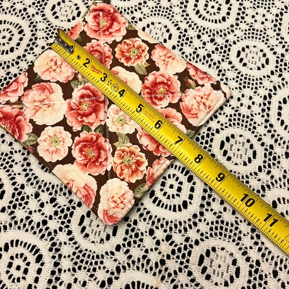 Handmade Pink Floral Potholder | Cottage